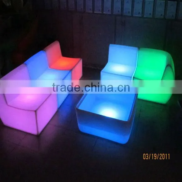 Colorful led lighting bar chair
