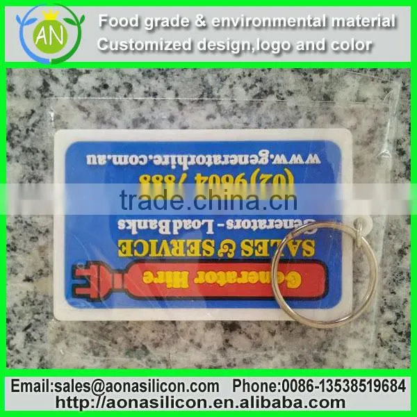 China factory Custom Cartoon figures silicone charm keychains for 2015