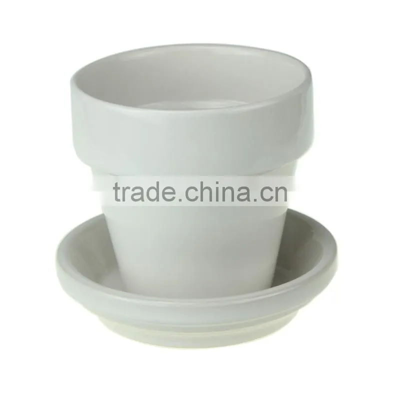 Ceramic color garden flower pot set