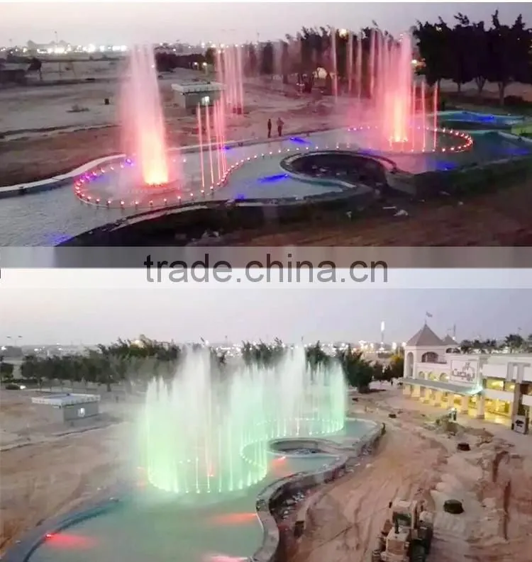 Waterfall writing and graphic digital water curtain fountain