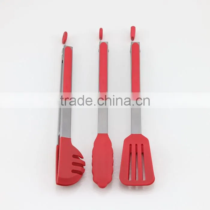 Non-stick Silicone Cooking Utensils Set Kitchen Tongs BBQ Tongs