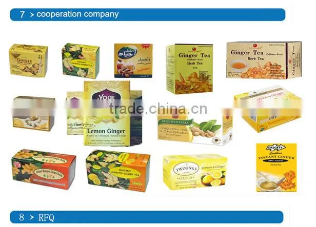 18g wholesale instant ginger tea Lemon Ginger Tea;herbal tea bag;natural herbal teabag