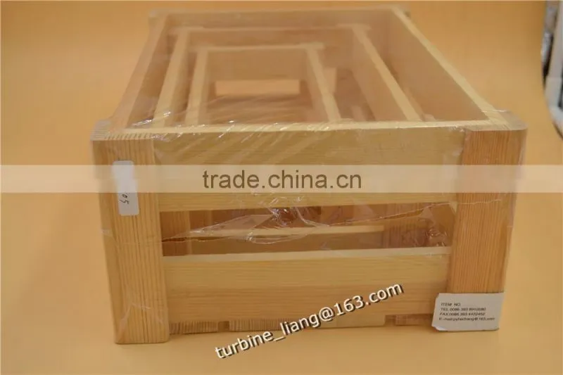Large Natural Wood Box or Wooden Crate