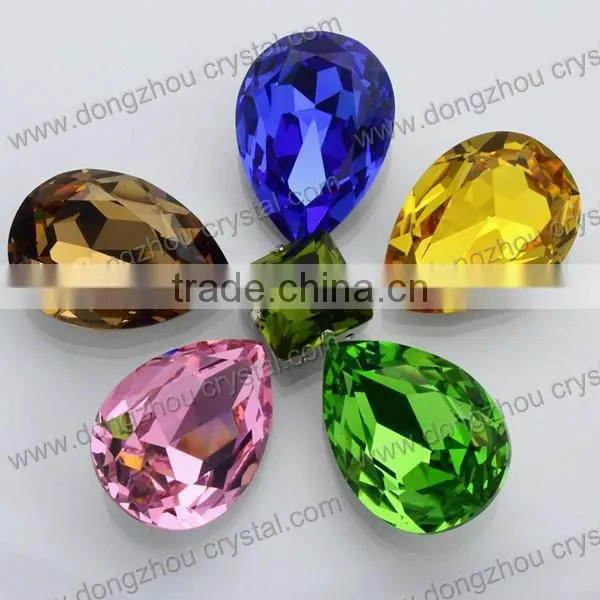 K9 Crystal Drop Colorful Crystal Fancy Stone For Wedding Dresses
