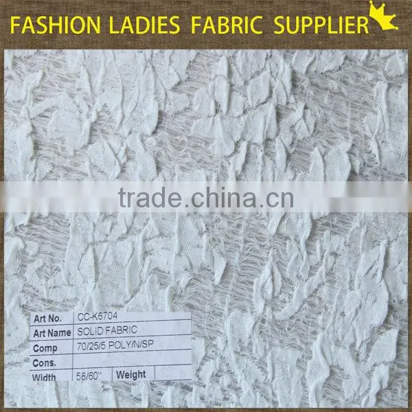 shaoxing textile New design! poly/nylon/sp jacqaurd fabric,garments fabric,ladies' wearing dress fabric jacquard knitting fabric