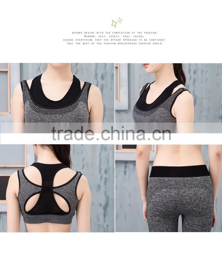 Ladies Lycra /Ployamide fitness yoga wear plain hot sex women sport bra top