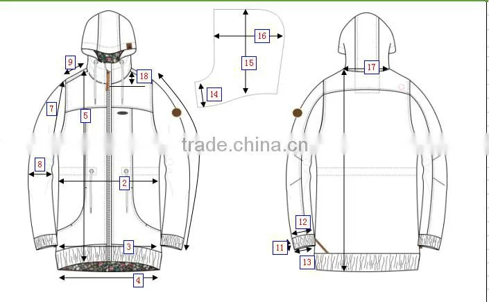 Latest fashion custom plain dyed long sleeve classic women's jacket with hood