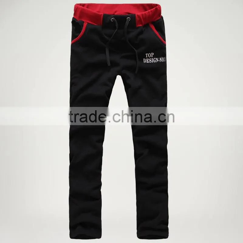 Wholsale Mens 95%Cotton 5%Spandex Custom Skinny Fitted Fleece Jogger Pants