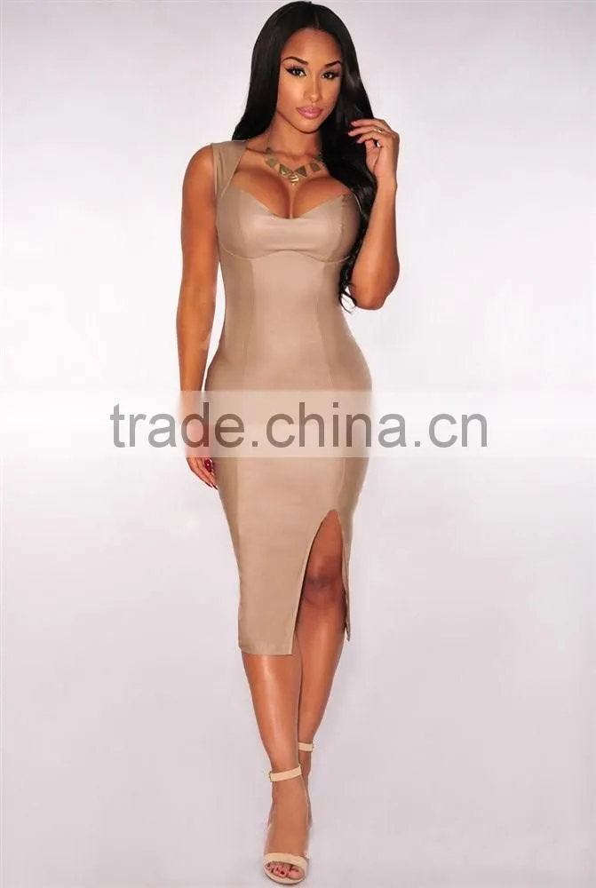 Hot Sale OEM services woman summer dresses backless sexy bodycon hollow out dress for wholesale
