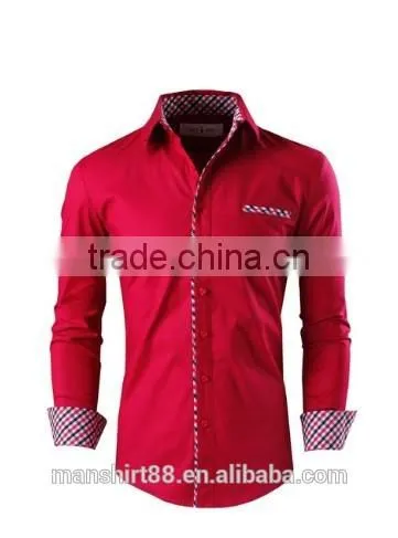 2016 fashionable slim fit casual shirts for men