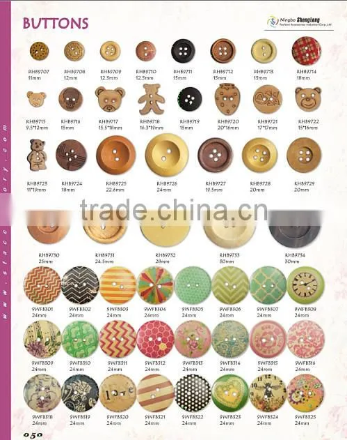 Over 300 patterns fashion high quality garment button/ wooden button hotsale