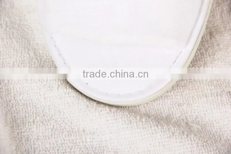white open toe coral velvet hotel slipper