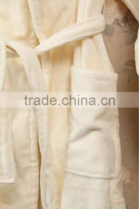 100% cotton solid color bathrobe