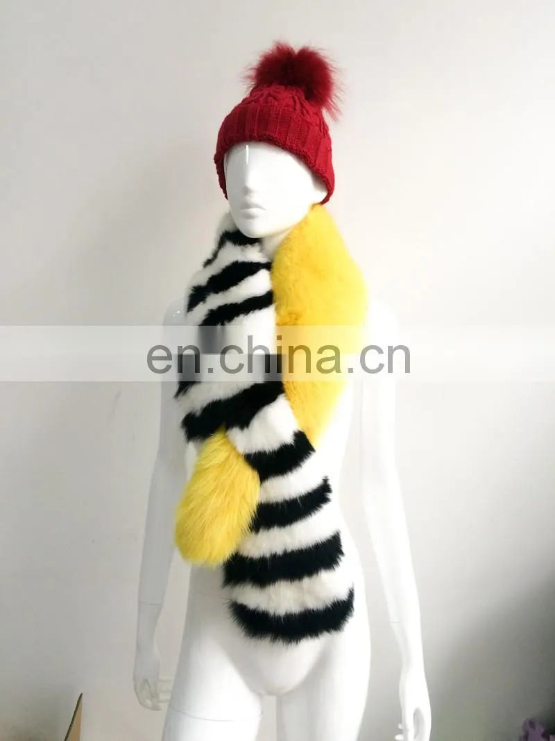 Fashion Top Quality Women Winter New Style Cheap Ladies Fox Fur Warm Scarf