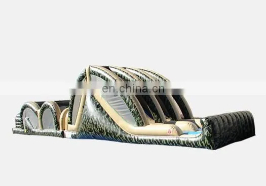 Camo 3 Lane inflatable obstacle course game,outdoor obstacle game