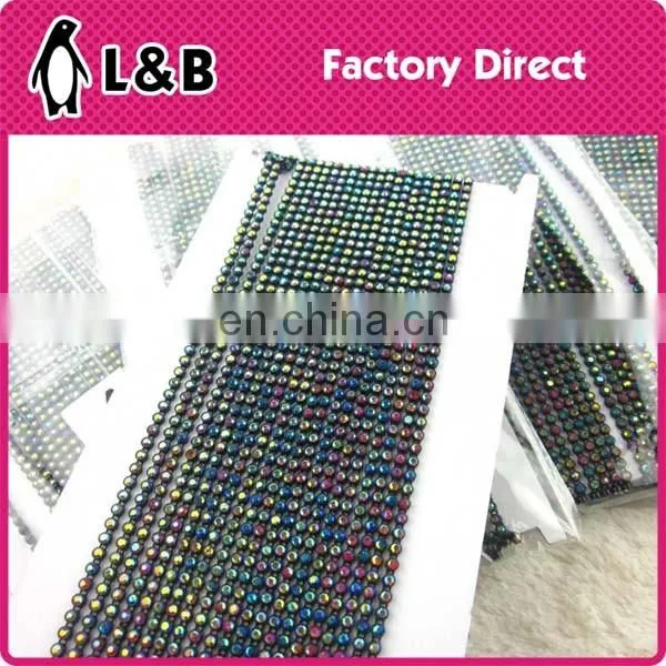 2016 new arrival fashion design plastic crystal rhinestone banding plastic rhinestone trimming
