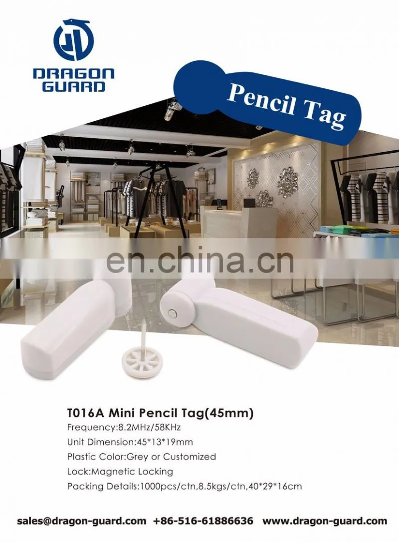 DRAGON GUARD Hot sell EAS Security Tag, Mini Pencil Tag