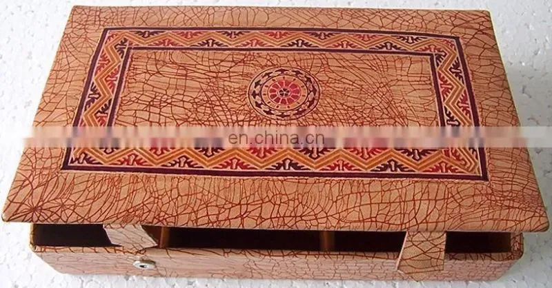 Leather cosmetic and jewelry box manufacturer, Original Goat leather jewellery and cosmetics box exporter