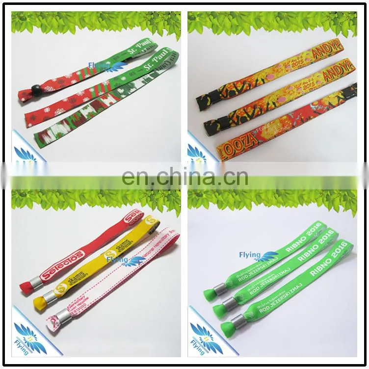 Party Decoration Festival Fabric Bracelet, Newest Custom Woven Theme Event Wristbands
