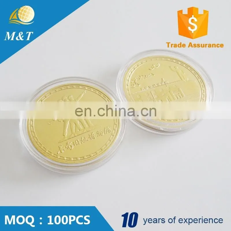 Cheap promotional coins custom gold souvenir coin