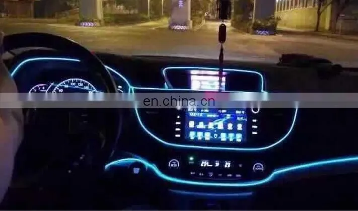 Car EL Wire with belt sound active flashing Kit Set