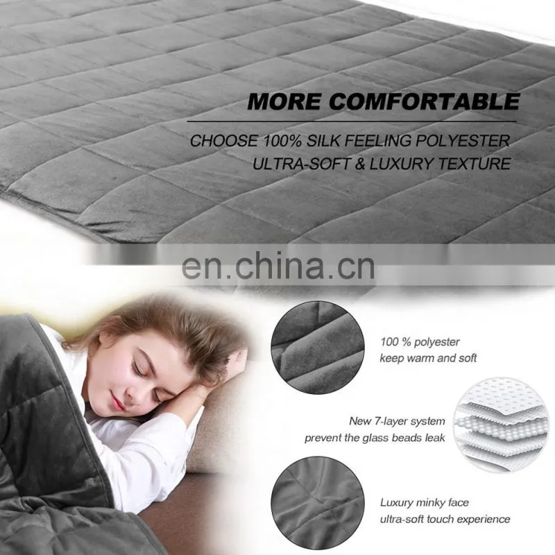 Amazon Prime Day Black Friday Target Walmart hot sell FDA Approved minky to minky accept custom weighted blanket