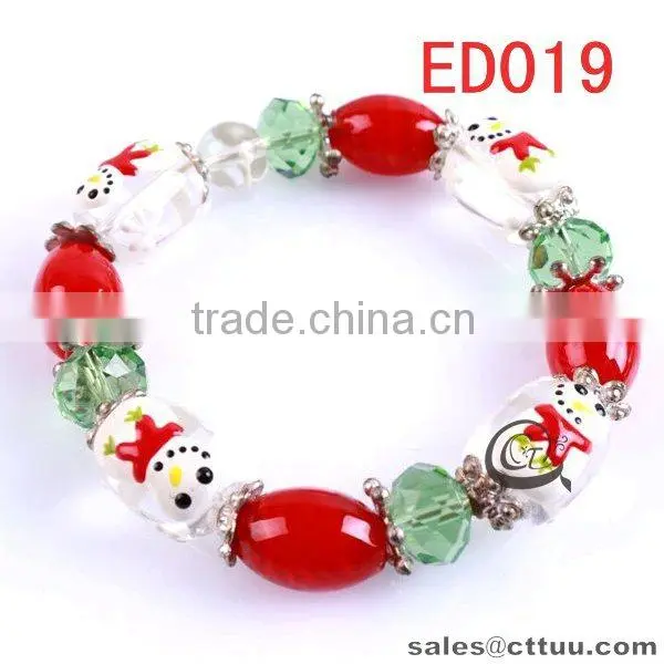 smile glass bead bracelet with fine quality