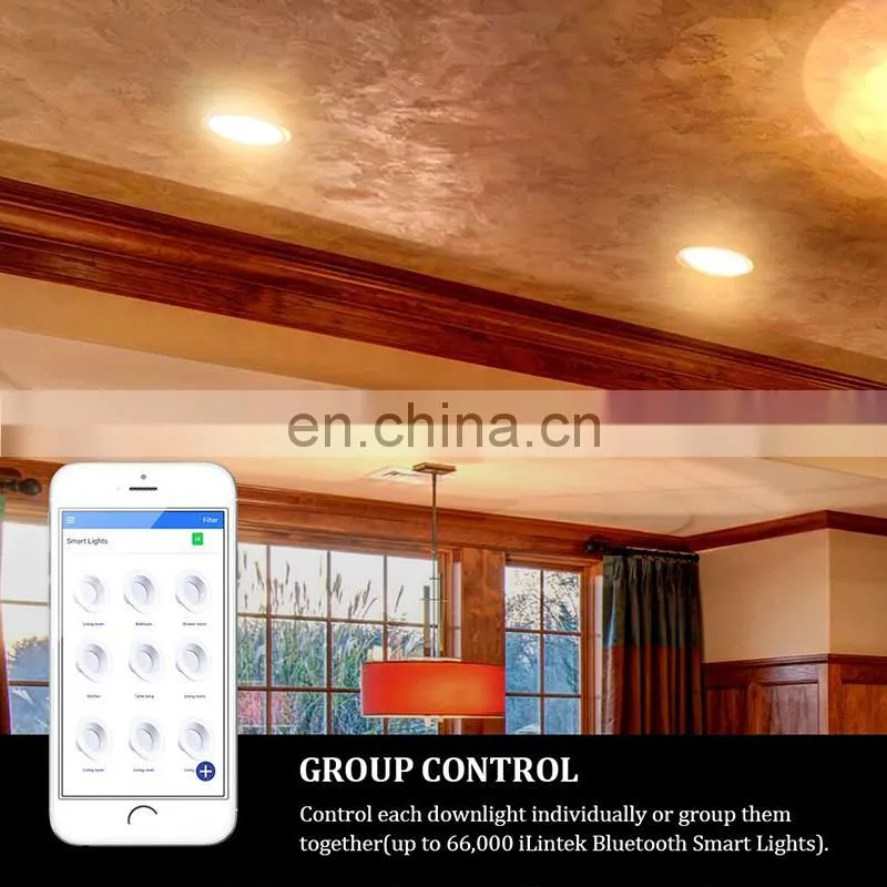 Hot sell smart recessed downlight led 10W dimmable easy installation wifi enable smart downlight by Amazon Echo Google Home
