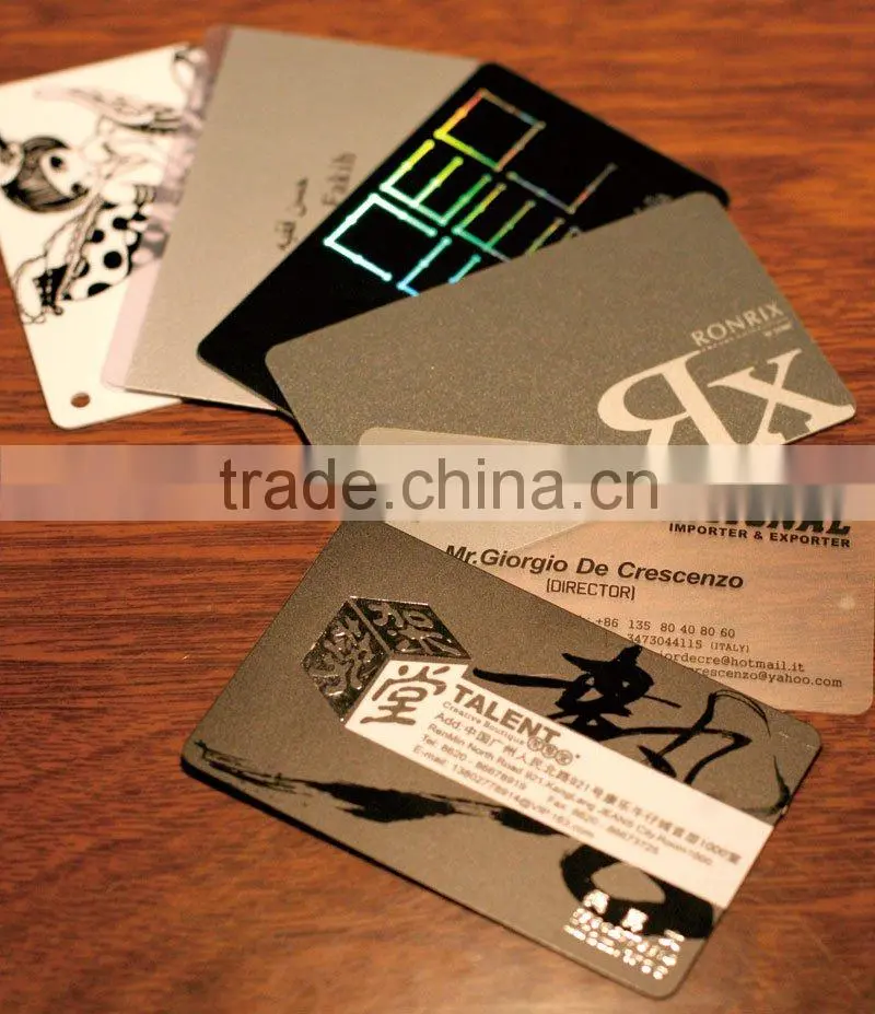 printed clear plastic/paper business cards