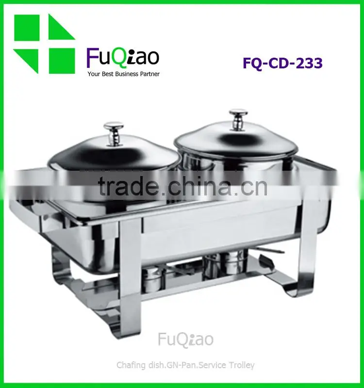 Stainless Steel Cookwares Catering Tray Round Buffet Servers Buffet Chafing Dish