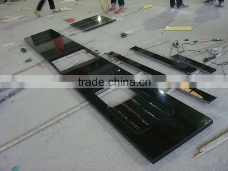 Absolute Black Granite Countertop, Absolute Black Granite Top, China Black Granite Countertop