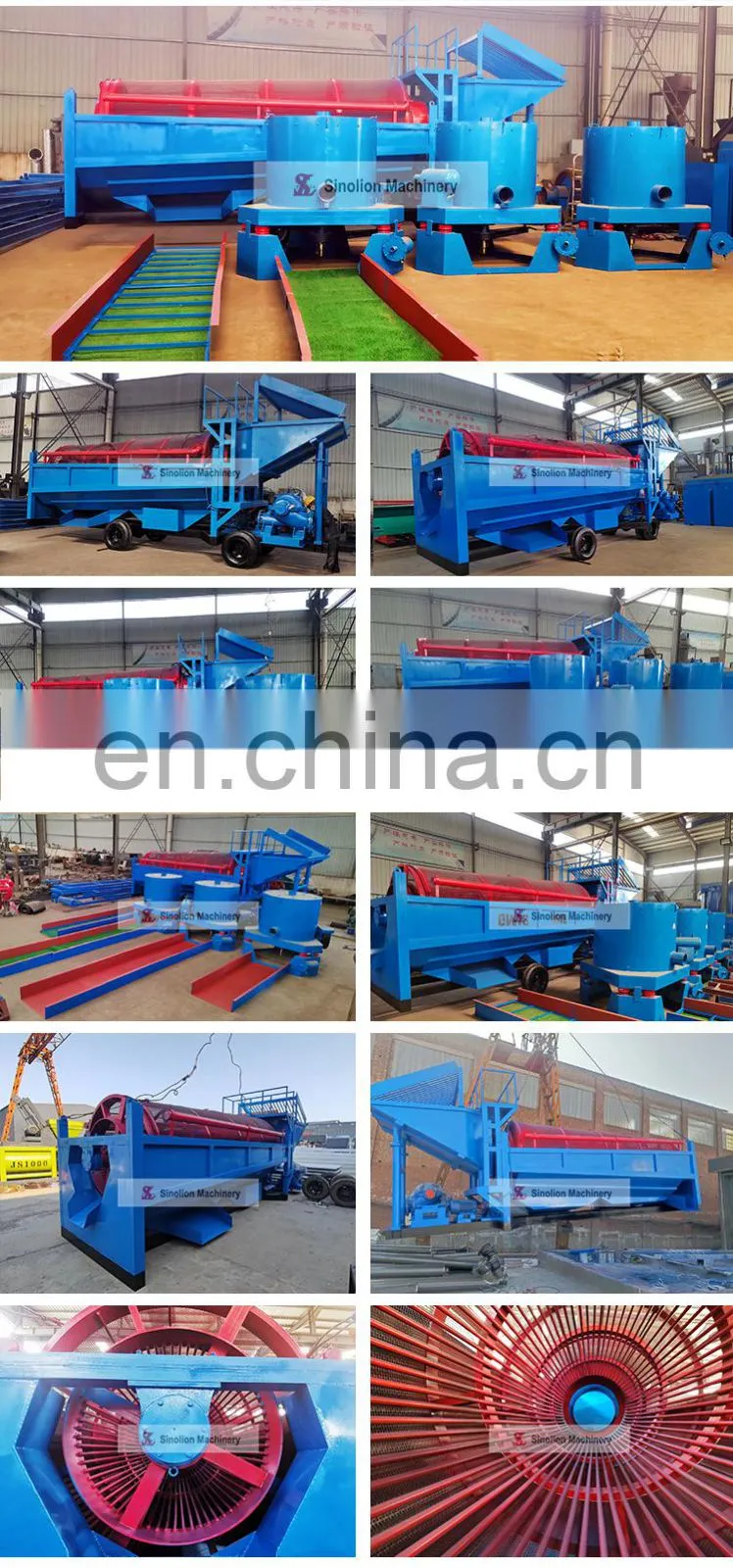 Clay Alluvial Gold Diamond Mining Washing Machine Double Layers Vibrating Rotary Scrubber Trommel Screen