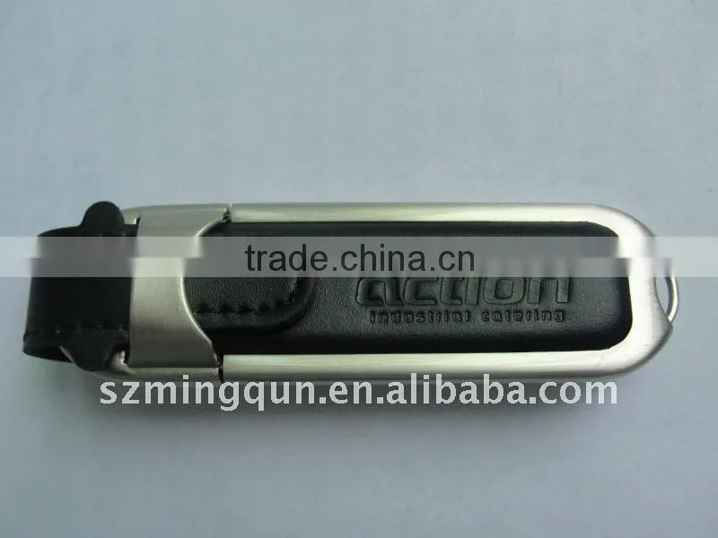 Leather USB flash drive hot seller promotional gift