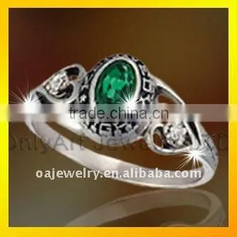 nickle free designer gold plated jewelry college class ring 3D design ring paypal acceptable