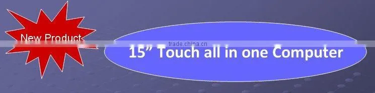 OEM 15"lcd touchscreen desktop pc with vga full hdmi CPU: Intel Atom N270 (onboard) 1.6GHz support win7/xp