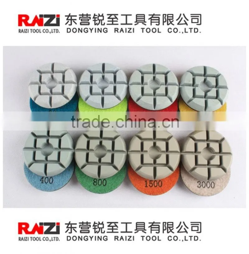 New Hybrid diamond concrete floor dry polishing pad