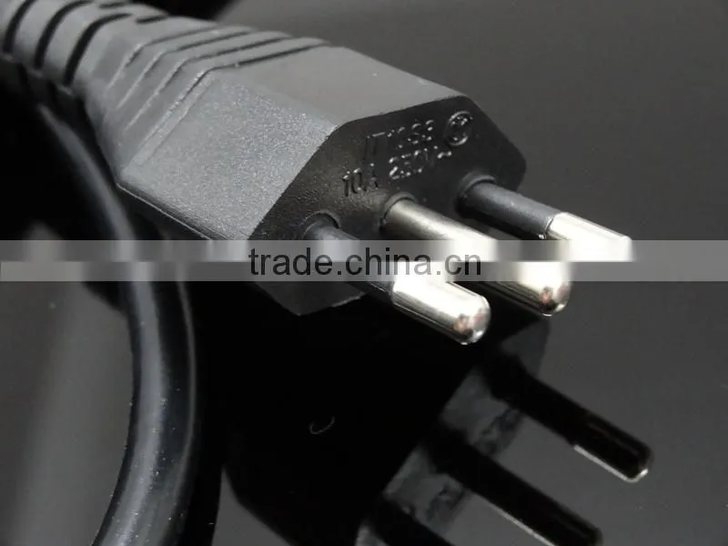 VDE ROHS Approved Attractive Quality Italy/Italian/Type L power cord plug with IEC 320 C13 ends