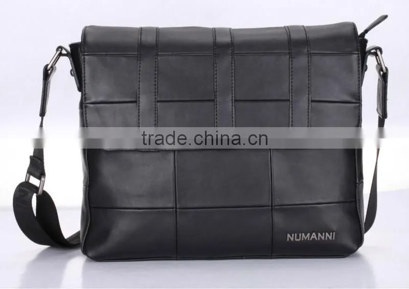 Custom PU leather messenger bags for men