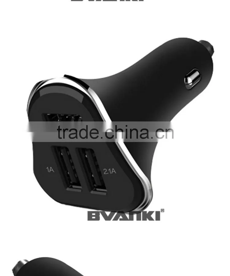 2016 Trade Assurance New design CE RoHS FCC 12V 5.2A Triple mini 3 ports USB Car charger Adapter for samsung charger free sample