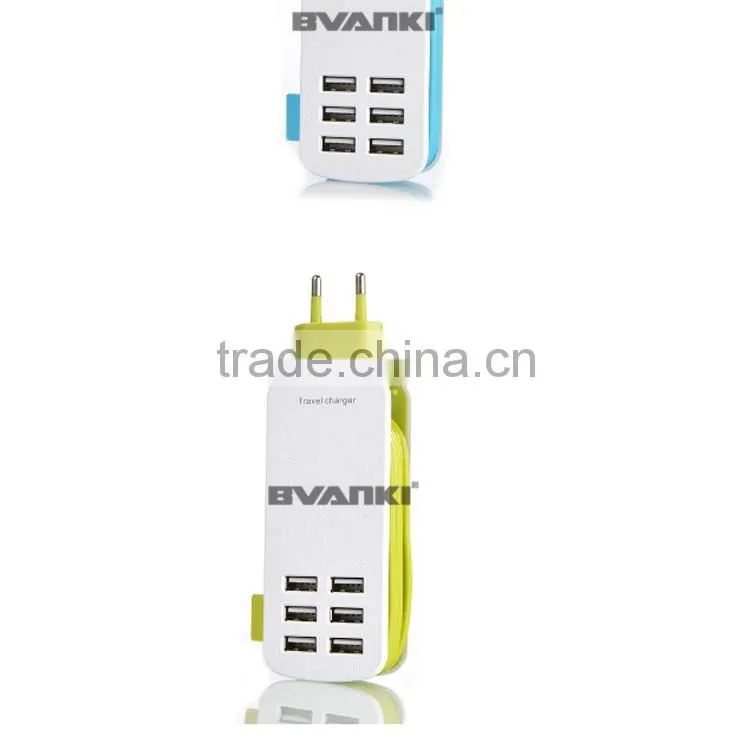 2016 New OEM high quality factory 6 port usb charger for iphone 7 US EU UK AU plug charger with multi USB wall charger