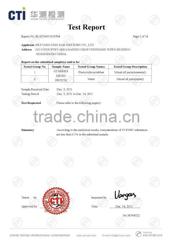 Quick Connect Terminal 16A Micro Momentary Push Button Switch 125V (UL/CUL/ENEC/RoHS/Reach Approval)