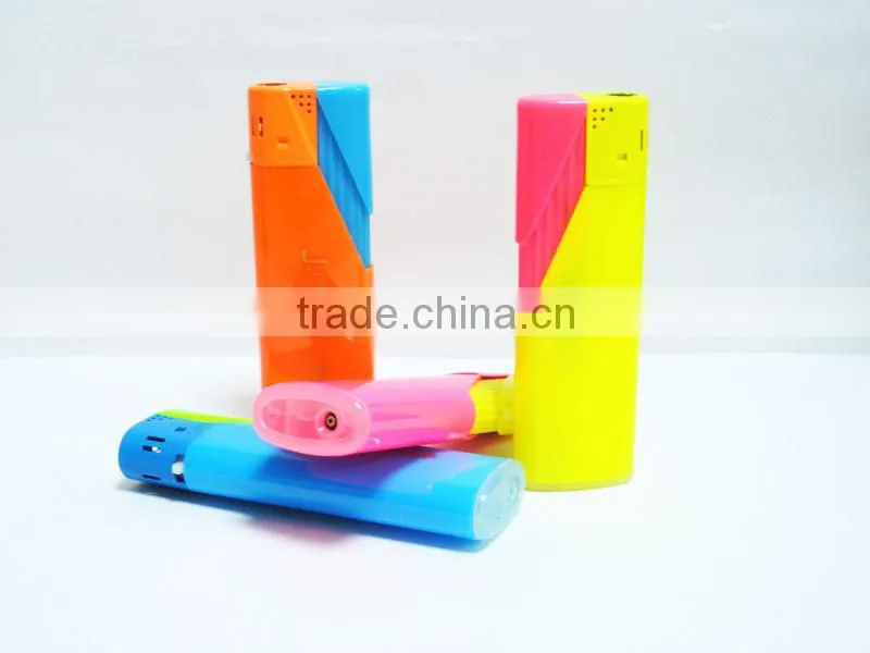 five solid color custom logo print plastic refillable electric wind proof cigar lighter