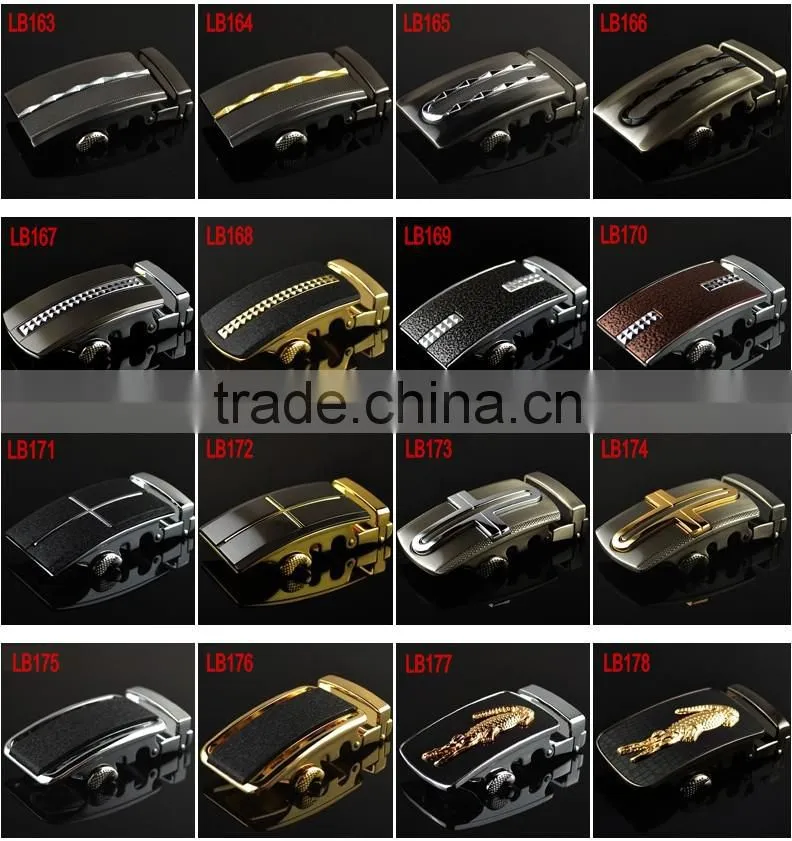 Fashion Cowhide Waistband Men's Automatic Buckle Full Grain Leather Belt