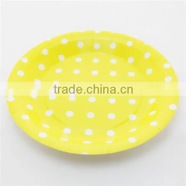 Birthday products supplies 7 inch mix pattern round paper plates