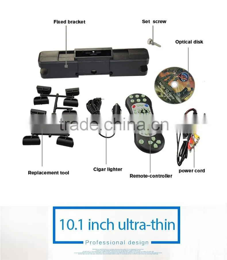 10.1inch universal car headrest monitor with dvd player