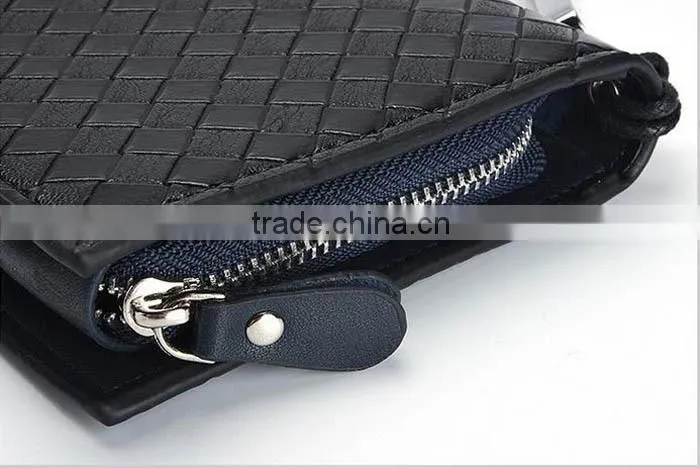 New Arrival 4 Colors Multi-fonction Check Grain money clip wallet leather For Phone purse