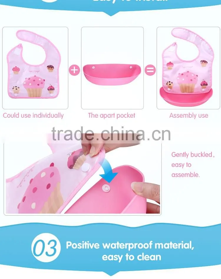 multi-functional colorful baby bib with cute design