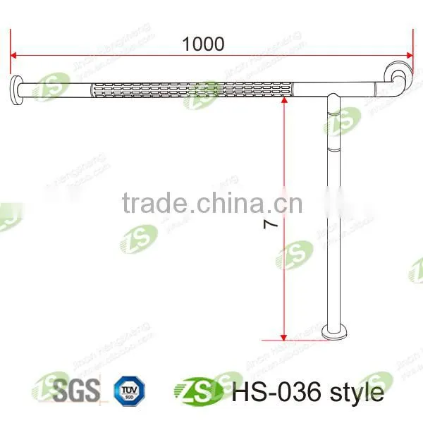 Standers security pole and stainless grab bar