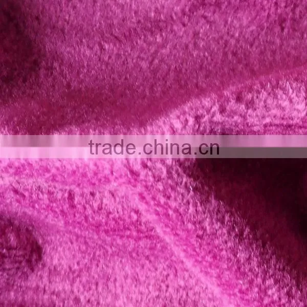2015 New Fashion Cheap Polyester Plain Dyed Soft Velour Fabric For Upholstery And Garment