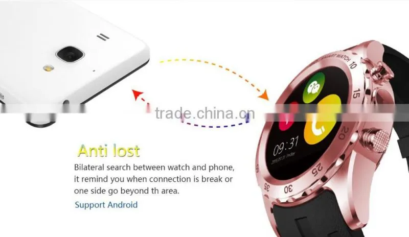 hot selling KW08 long time standby wireless magnet absorb and cable wired charge smart watch with CE